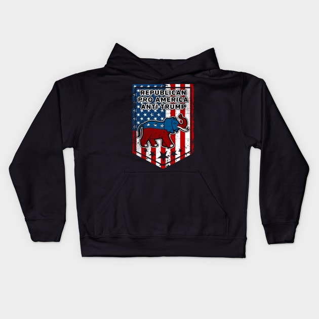 Republican Anti Trump Kids Hoodie by RadStar